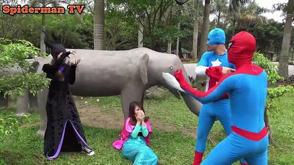 Spider Man vs deadpool Fines rescue Frozen Elsa Venom Anna Funny Superheroes in real life