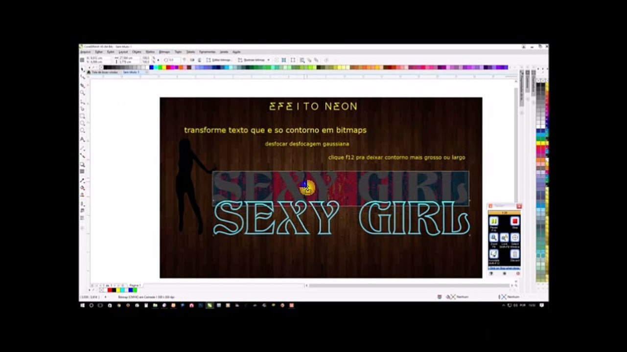efeito neon corel draw pra quem tem um pouco de noção de corel draw,,,,,