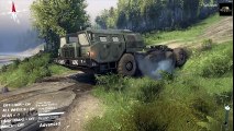 SPINTIRES 2014 Full Version Preview - MAZ 7310 8x8 Truck Towing the Ural Truck   Trailer