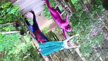 Spiderman & Frozen Elsa Fly a Duck! w/ Pink Spidergirl Joker Anna Hulk Rapunzel Batman Kid