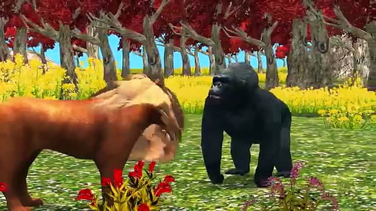 Finger Family Collection Flying Gorilla Vs Flying Bull man Cartoons for Children and more