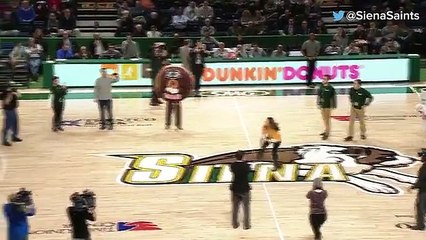 Check out what happens after Siena fan hits half-court shot HD
