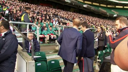 Prince Harry attends England rugby team open training session