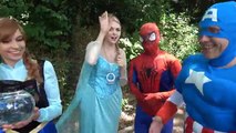 Anna, Spider-man, Captain America and Hulk vs Joker Armwrestling Competition SuperHeros in New York