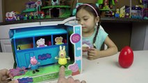 FUN PEPPA PIG SCHOOL HOUSE PLAYSET   Kinder Surprise Eggs Kids Toy Surprises Opening Toys