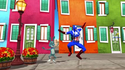I Went To School One Morning Captain America Cartoon Children Nursery Rhymes