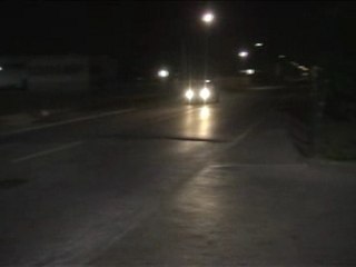 Accélération en fiat panda 100HP dans une zone déserte.