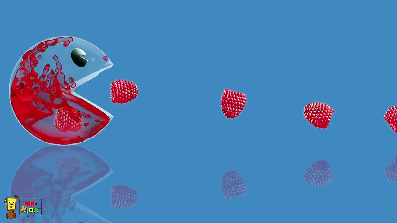 Learn colors with pacman #eating #color #fruits #vegitables #children #toddlers #education