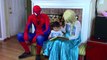 Spider-man & Frozen Elsa vs JOKER SLIME JOKE Prank in Elsas Ice Palace w/ Superman, Spide