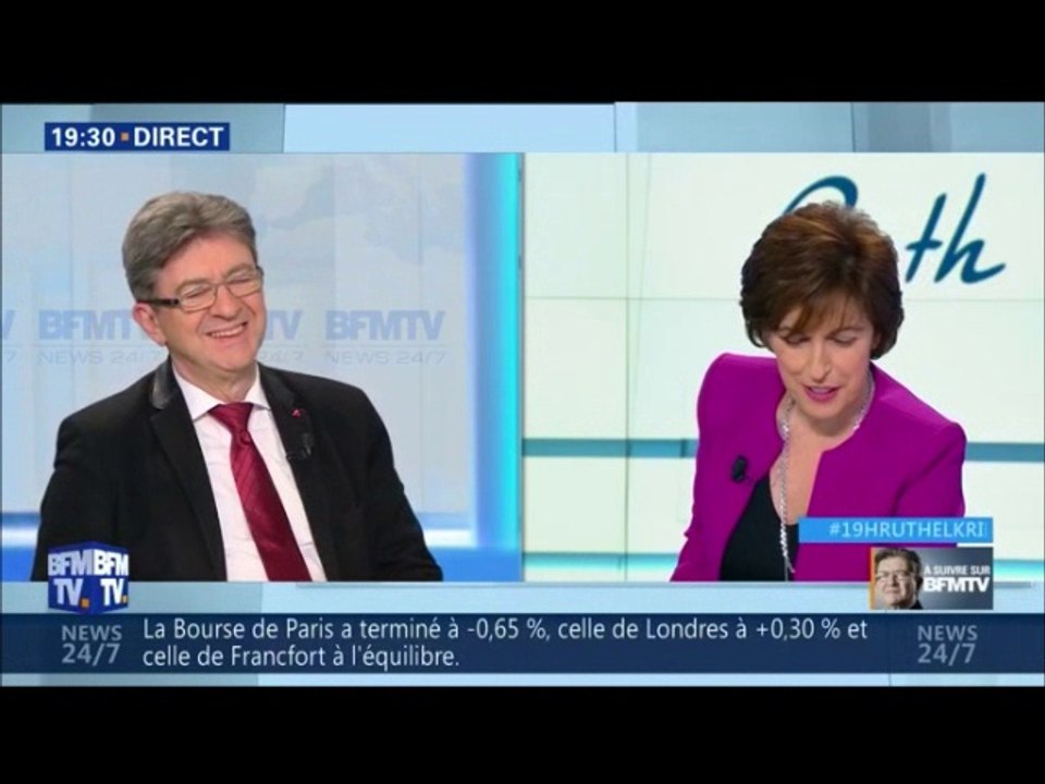 Jean-Luc Mélenchon invité à "Ruth Elkrief Vendredi" sur BFM TV le 17/02/2017