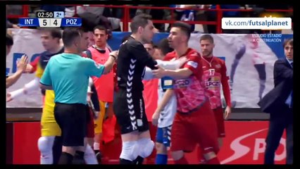 Futsal fight - Agresion a Mario Rivillos (Inter Movistar-El Pozo Murcia)