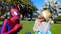 SPIDERMAN and FROZEN ELSA vs MALEFICENT vs VENOM VODOO DOLL WITCHCRAFT Funny superheroes