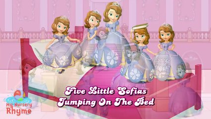 #Sofia The First #Mermaid #Five Little Sofia Jumping On The Bed #Nursery #Rhyme
