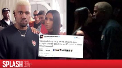 Kim Kardashian comparte un beso de 'buena suerte' con Kanye, expresa orgullo por Yeezy Season 5