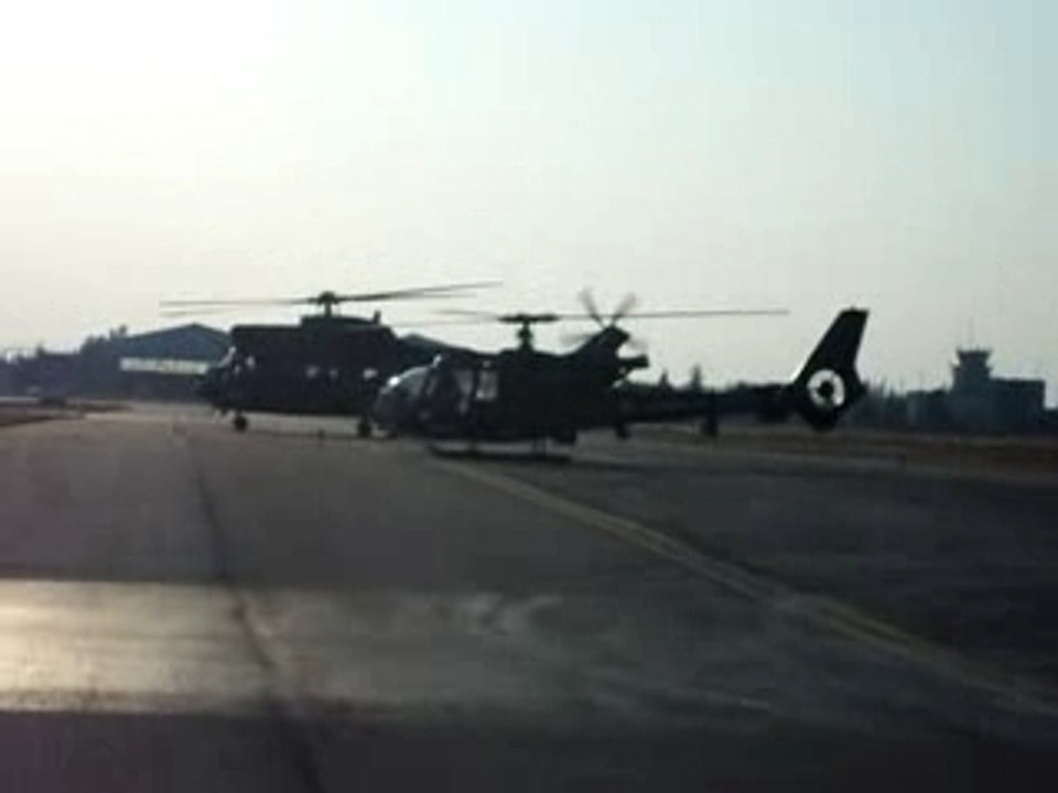 Décollage de la Gazelle et du Puma