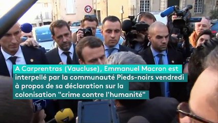 Des pieds-noirs interpellent Emmanuel Macron à Carpentras : "Vous nous tuez une seconde fois !"