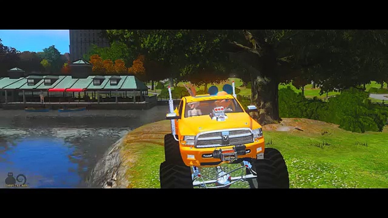 Bugs Bunny & Mickey Mouse Monster Truck Cars Colors Nursery Rhymes For Kids