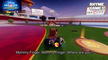Disney Cars Monster Truck Lightning McQueen Stunt Show - Daddy Finger Nursery Rhyme Childr