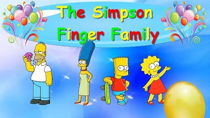 The Simpson Finger Family Song [Balloon] Finger Family Fun | Toy PARODY