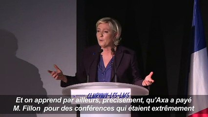 Dans le Jura, Marine Le Pen s'en prend à ses concurrents