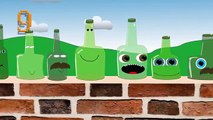 10 Green Bottles Hanging on the wall english nursery rhyme getting faster and faster
