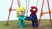 Frozen Elsa and Spiderman Has Twin Babies  Frozen Play Doh Cartoon Stop Motion