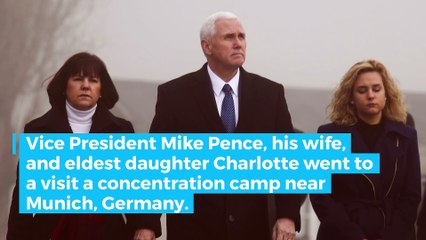 Mike Pence visits Nazi concentration camp with family