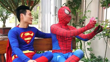 Black Spiderman bitten by Zombie Doctor inject Venom Supermam guns rescue elsa Superhero funny