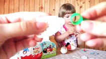 Ангри бердс киндер сюрприз распаковка киндер джой. Angry Birds eggs toys surprise unboxing opening.