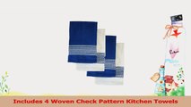 Kitchen Towels Reversible Terry Woven Check by Royal Crest 4 Pack Blueberry d641f2bf