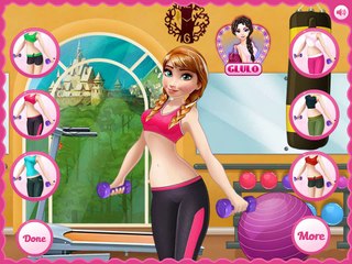 Frozen Anna Gym Workout - Disney Princess Games For Girls