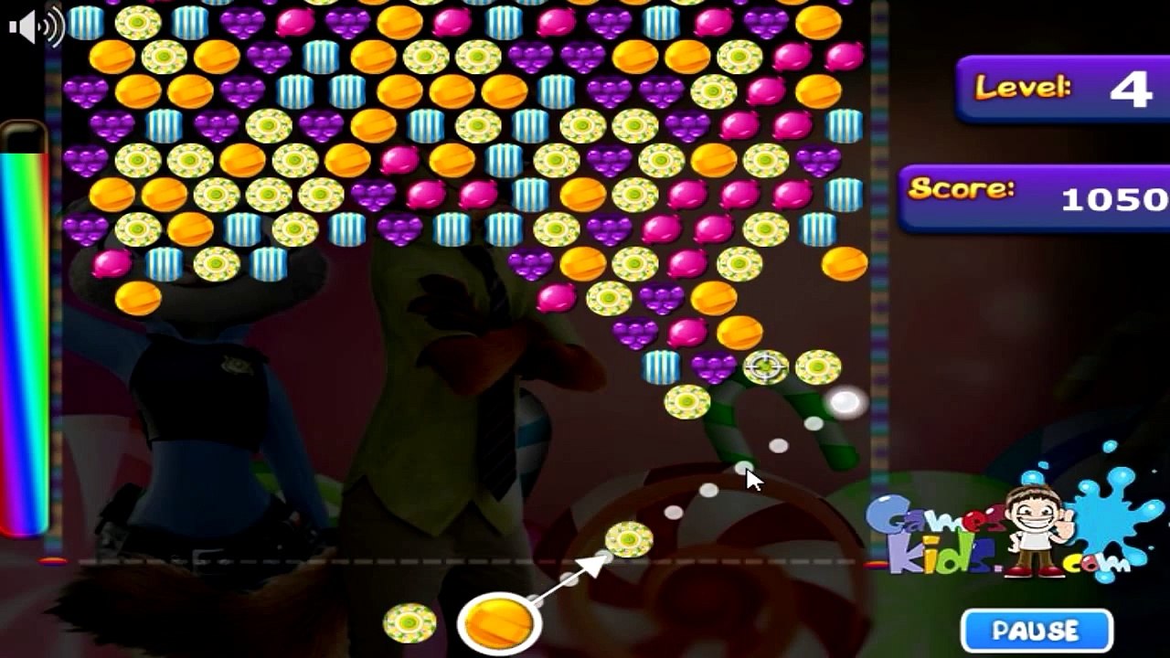 Zootopia Dulces Shooter Juego JUEGO de NIÑOS ZOOTOPIA