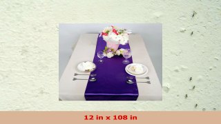 Remedios 10 pieces 12x108 Satin Table Runner Wedding runner sets Party DecorationPurple 5fe6f507