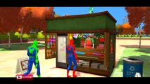 COLOR SUV COCHES de Transporte en Spiderman Niños de dibujos animados y los Colores de la Diversión para los Niños Nurser
