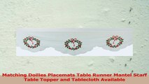 Xia Home Fashions Country Wreath Embroidered Hemstitch Christmas Mantle Scarf 72915534