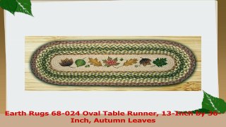 Earth Rugs 68024 Oval Table Runner 13Inch by 36Inch Autumn Leaves 32ebc930