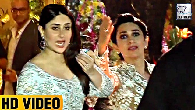 Kareena & Karisma Sweetly Ask Reporters To Have Food | Randhir Kapoor Birthday 2017 | LehrenTV