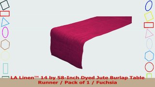 LA Linen 14 by 58Inch Dyed Jute Burlap Table Runner  Pack of 1  Fuchsia 4b6f06f4