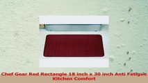 Chef Gear Red Rectangle 18 inch x 30 inch Anti Fatigue Kitchen Comfort b4854a28
