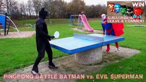 Batman vs Superman, Spiderman vs Darth Vader Real Life Crazy Ping Pong Ball Pit New Superh