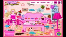 Super Barbie Día De Acción De Gracias Fiesta De Limpieza-Barbie De Limpieza En Casa Para El Partido-Juego Para Niños