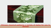 Chinese Classical Table Runner Traditional Satin TableclothGreen Peony 02241438