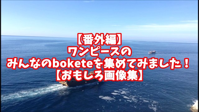 【ワンピースおもしろ画像】ワンピースのみんなのboketeを集めてみました！【ワンピースファンチャンネル】-e8KVti-6Auk