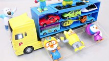 Pororo Car Carrier Tayo the Little Bus Garage Toy Surprise Eggs Learn Colors Numbers