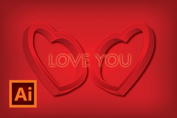 Graphics Design Tutorial / How to Design Love Background in illustrator / making vector design