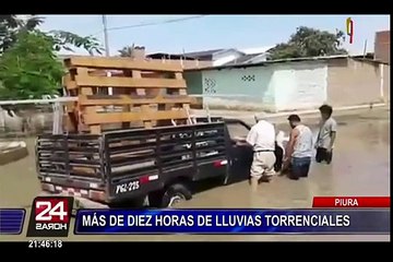 Piura soportó más de 10 horas de lluvias torrenciales