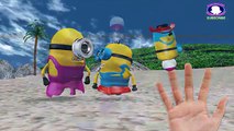 Minions Banana Dryer Minions Funny Cartoon ~ Spiderman Finger Family Songs Nursery Rhymes