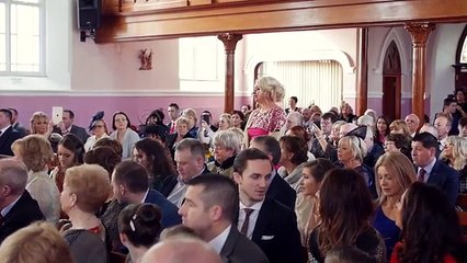 The ceremony is interrupted by a voice in the back. The bride turns and bursts into tears!