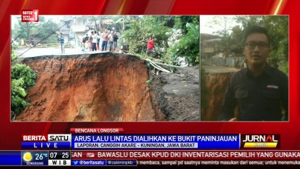 Jalan Penghubung Kuningan-Majalengka Ambles