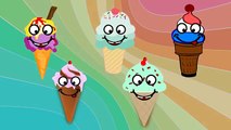 Aprender los Colores con Helado Dedo de la Familia de la Canción para que los Niños los Niños pequeños y los Bebés de la Guardería